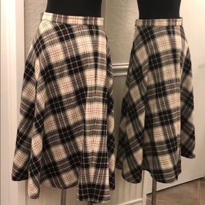 Vintage Wool Plaid Skirt